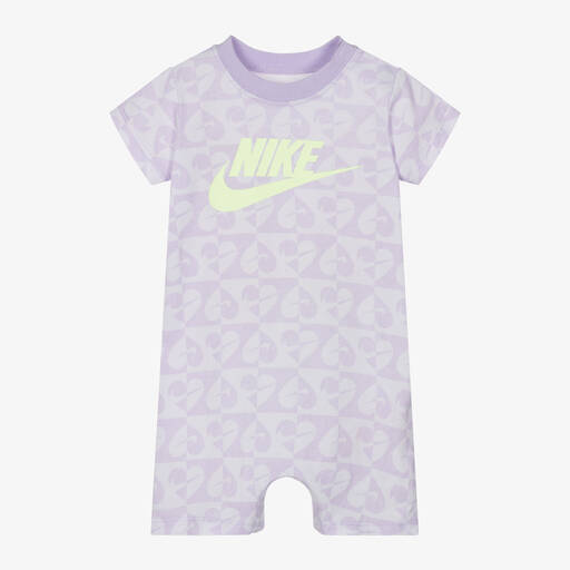 Nike-Baby Girls Purple Cotton Shortie | Childrensalon