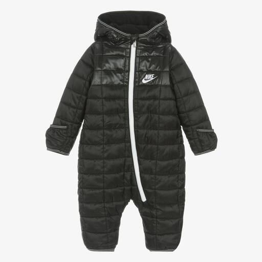 Nike-Black Padded Baby Snowsuit | Childrensalon