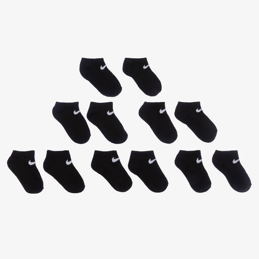 Nike-Black Trainer Socks (6 Pack) | Childrensalon