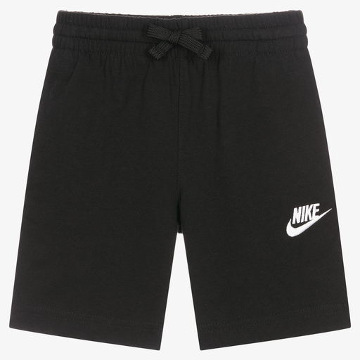 Nike-Boys Black Logo Shorts | Childrensalon