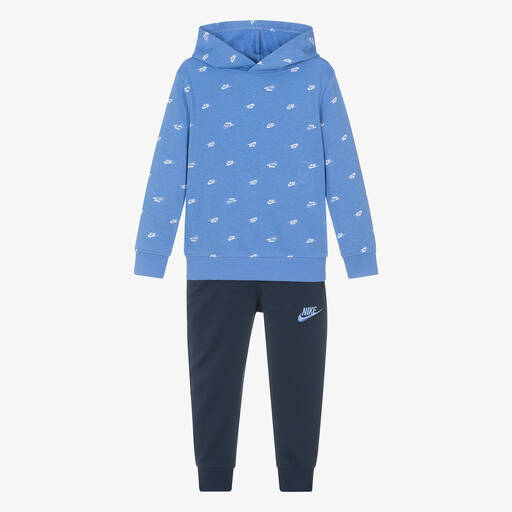 Nike-Survêtement bleu en coton garçon | Childrensalon