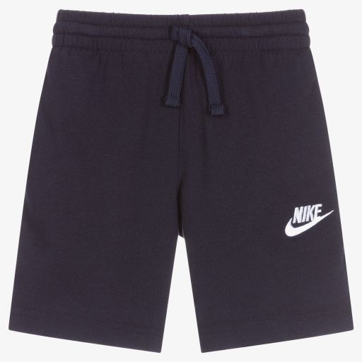 Nike-Boys Navy Blue Logo Shorts | Childrensalon