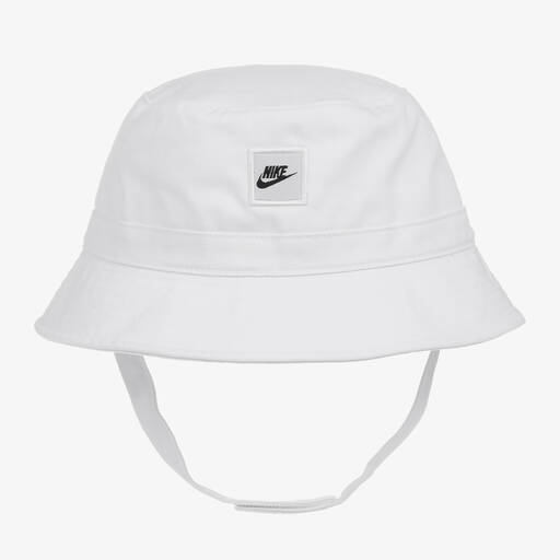 Nike-Boys White Cotton Bucket Hat | Childrensalon