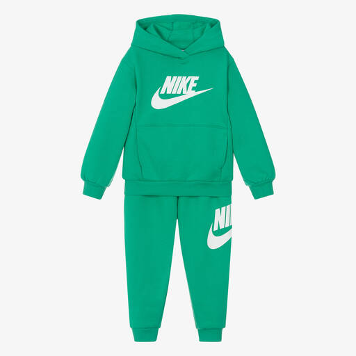 Nike-Green Cotton Tracksuit | Childrensalon