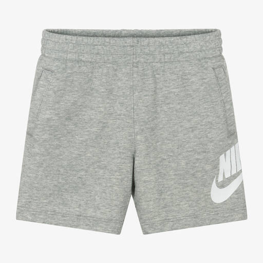 Nike-Grey Cotton Jersey Shorts | Childrensalon