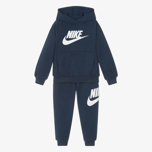 Nike-Navy Blue Cotton Tracksuit | Childrensalon
