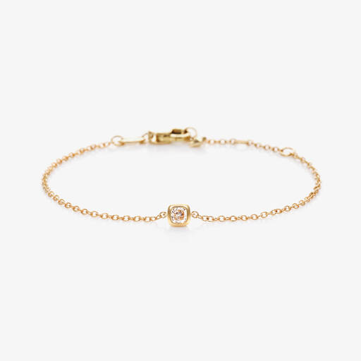 NOA Mini-Babys 1st 18kt Gold & Diamond Bracelet | Childrensalon