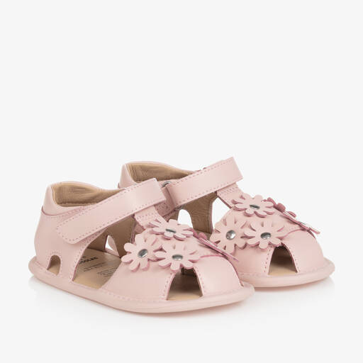 Old Soles-Baby Girls Pink Leather Sandals | Childrensalon