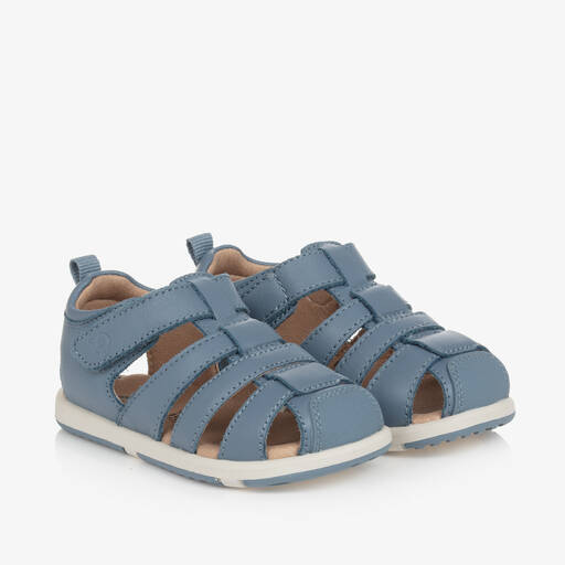 Old Soles-Blue Leather Baby Sandals | Childrensalon