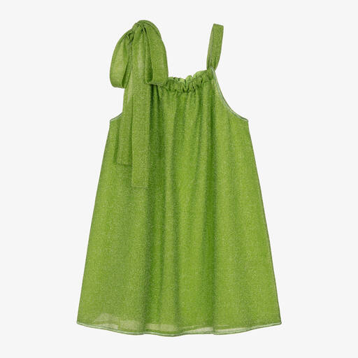 Oséree-فستان لون أخضر ليموني لامع | Childrensalon