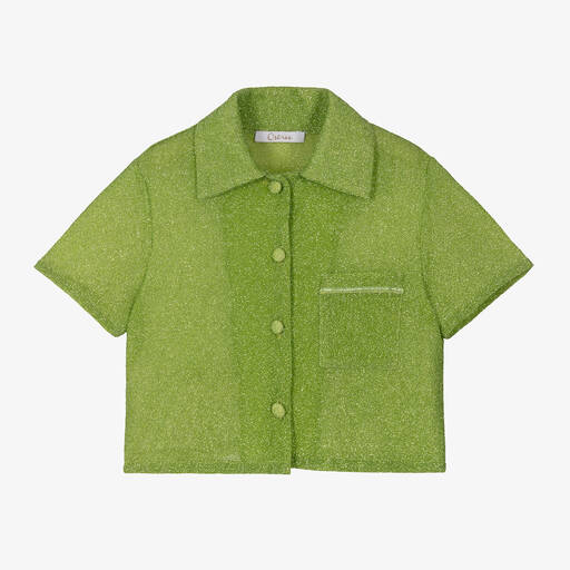 Oséree-Girls Green Lumière Shirt | Childrensalon
