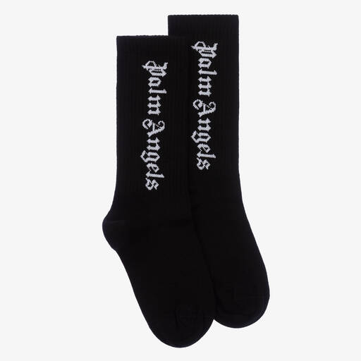 Palm Angels-Черные хлопковые носки для мальчиков | Childrensalon