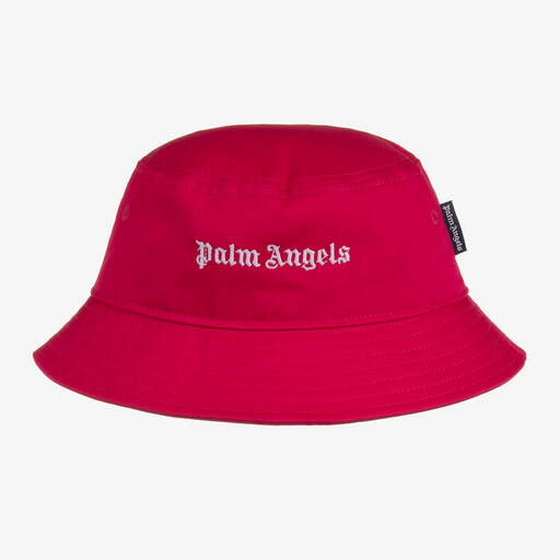 Palm Angels-قبعة قطن تويل لون زهري فيوشيا للبنات | Childrensalon
