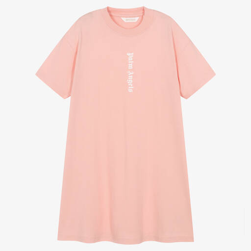 Palm Angels-Teen Girls Pink Cotton T-Shirt Dress | Childrensalon
