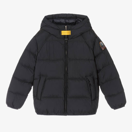 Parajumpers-Boys Navy Blue Hooded Down Jacket | Childrensalon
