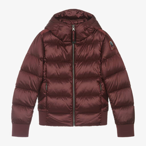 Parajumpers-Girls Red Hooded Puffer Jacket | Childrensalon