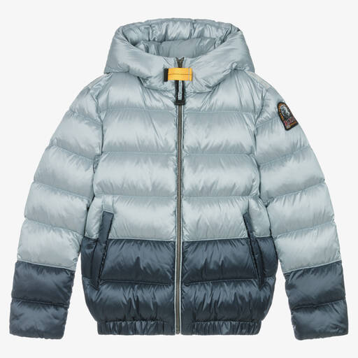 Parajumpers-Teen Boys Blue Hooded Down Jacket | Childrensalon