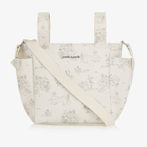 Pasito a Pasito-Ivory Forest Animal Changing Bag (38cm) | Childrensalon