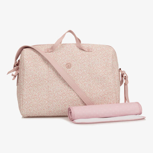 Pasito a Pasito-Pink Faux Leather Changing Bag (38cm) | Childrensalon