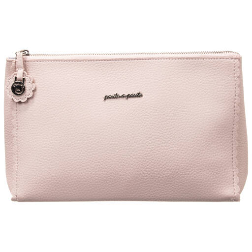 Pasito a Pasito-Pink Faux Leather Wash Bag (27cm) | Childrensalon