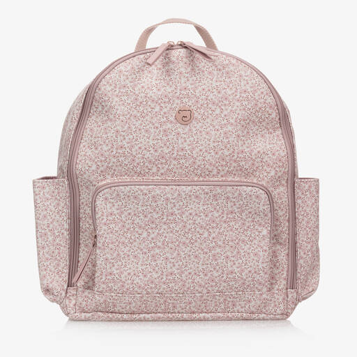 Pasito a Pasito-Pink Floral Baby Changing Bag (36cm) | Childrensalon