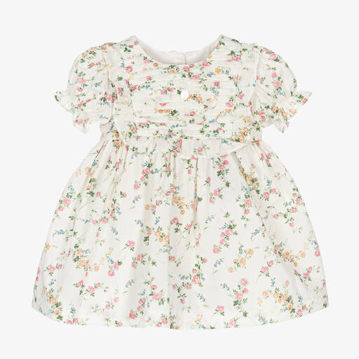 Patachou-Baby Girls Ivory Liberty Print Floral Dress | Childrensalon