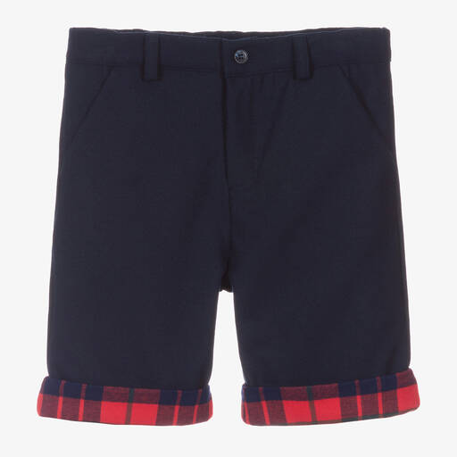 Patachou-Boys Navy Blue Shorts | Childrensalon
