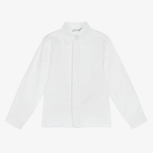 Patachou-Boys White Cotton Shirt | Childrensalon