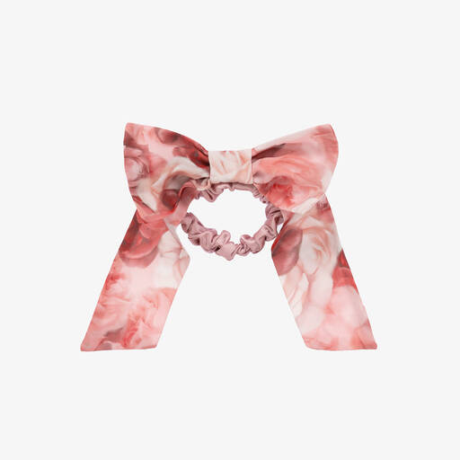 Patachou-Girls Pink Chiffon Hair Scrunchie (14cm) | Childrensalon