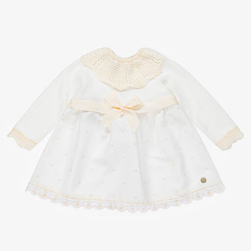 Paz Rodriguez-Baby Girls Ivory Cotton Dress | Childrensalon