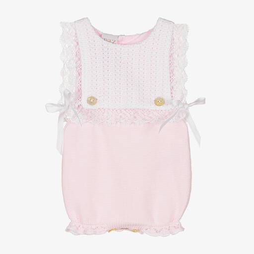 Paz Rodríguez-Baby Girls Pink Organic Cotton Knit Shortie | Childrensalon