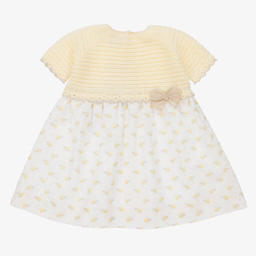 Paz Rodriguez-Baby Girls Yellow Cotton Dress | Childrensalon
