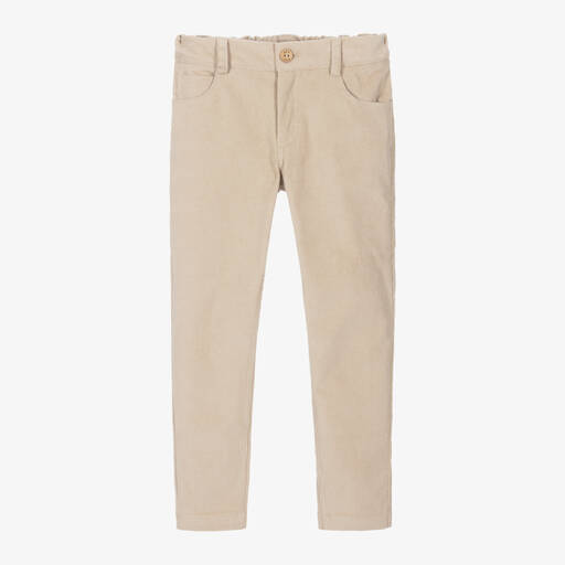 Paz Rodríguez-Boys Beige Needlecord Trousers | Childrensalon