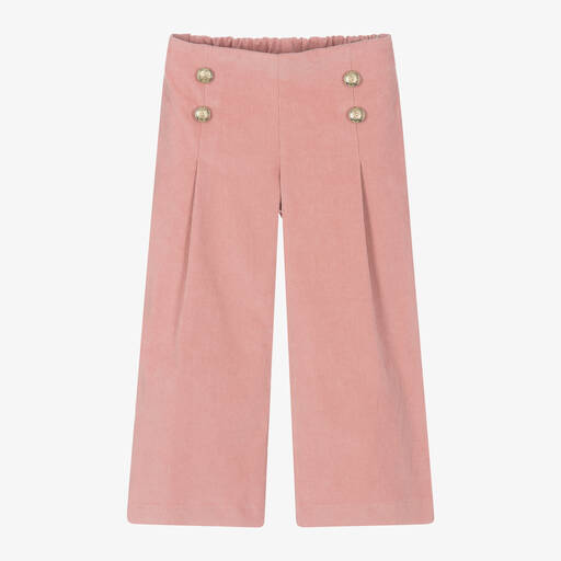Paz Rodríguez-Girls Pink Cotton Corduroy Trousers | Childrensalon