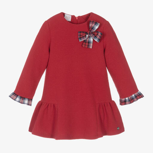 Paz Rodríguez-Girls Red Cotton Jersey Dress | Childrensalon