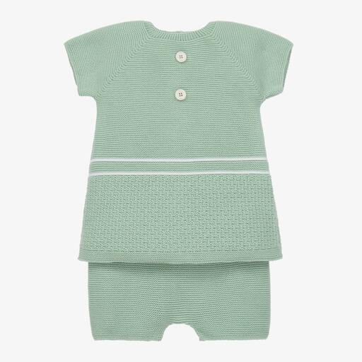 Paz Rodríguez-Green Knitted Cotton Baby Shorts Set | Childrensalon