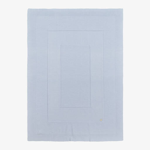 Paz Rodríguez-Pale Blue Knitted Cotton Blanket (98cm) | Childrensalon