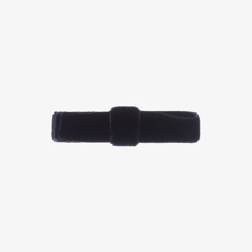 Peach Ribbons-Черная бархатная заколка-бантик (4,5 см) | Childrensalon