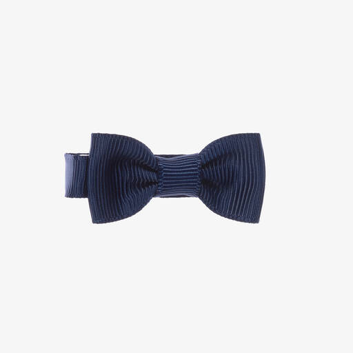 Peach Ribbons-Blue Bow Hair Clip (5cm) | Childrensalon
