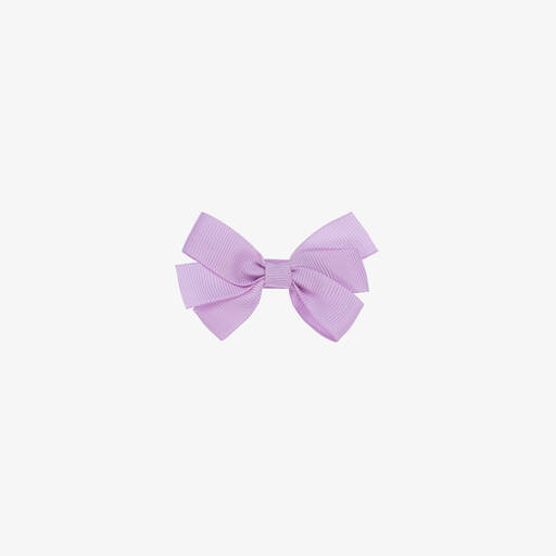 Peach Ribbons-Lilac Purple Bow Hair Clip (7cm) | Childrensalon