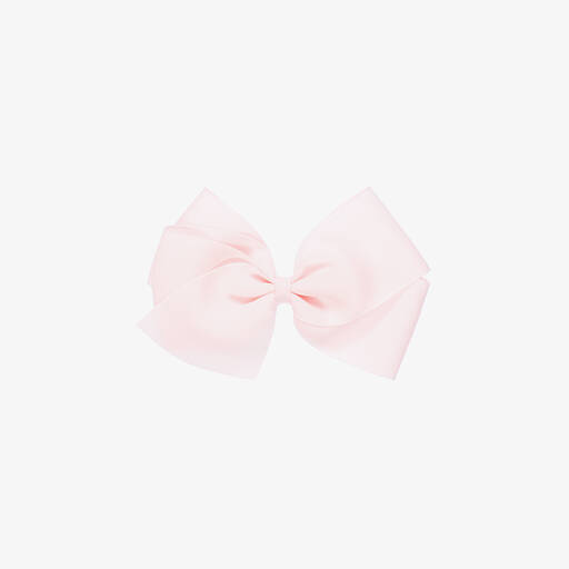 Peach Ribbons-Pale Pink Bow Hair Clip (12cm) | Childrensalon