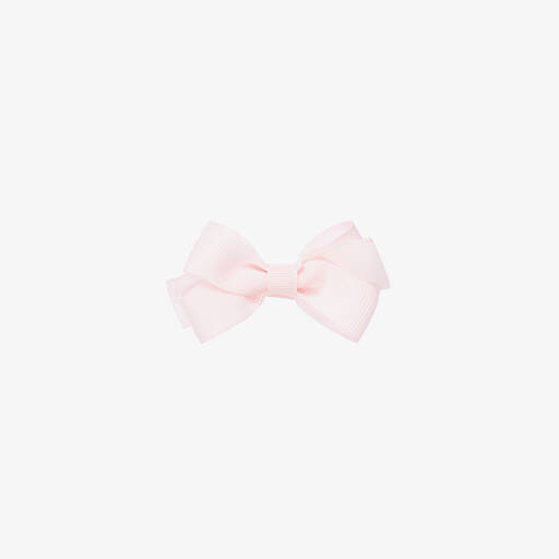 Peach Ribbons-Barrette à nœud rose clair (7 cm) | Childrensalon