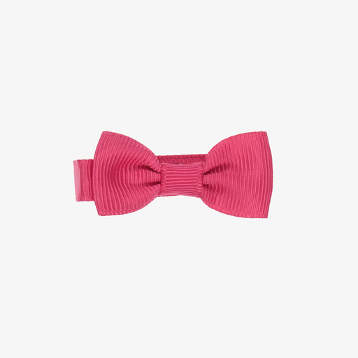Peach Ribbons- مشبك للشعر فيونكة لون زهري فوشيا (4.5 سم) | Childrensalon