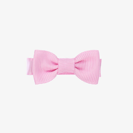 Peach Ribbons-Pink Bow Hair Clip (5cm)  | Childrensalon
