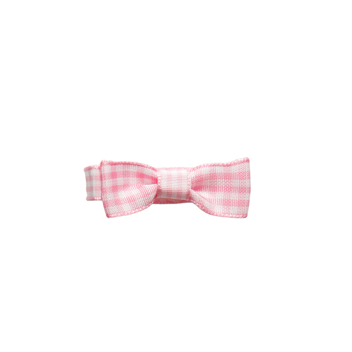 Peach Ribbons-Pink Gingham Hair Clip (4.5cm) | Childrensalon
