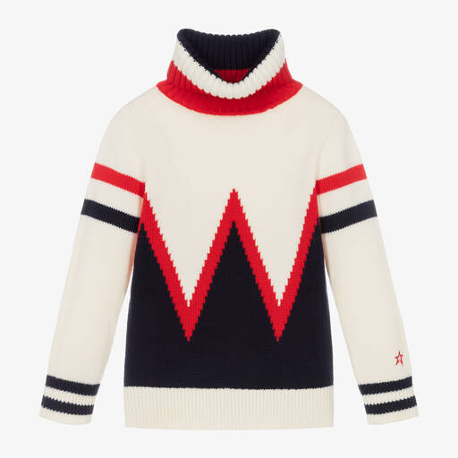 Perfect Moment-Ivory Merino Wool Alpine Sweater | Childrensalon
