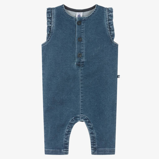 Petit Bateau-Blaue Jeans-Latzhose für Babys | Childrensalon