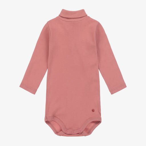 Petit Bateau-Розовый боди-гольф для малышек | Childrensalon