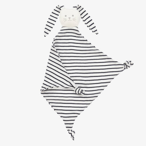 Petit Bateau-Blue & White Stripe Doudou (23cm) | Childrensalon