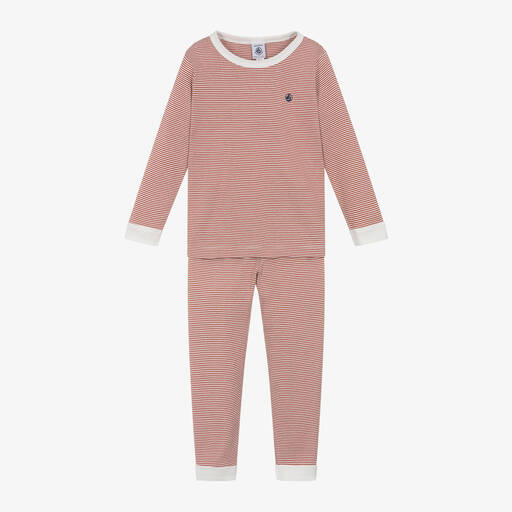 Petit Bateau-Boys Red Organic Cotton Pyjamas | Childrensalon